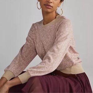 NWT Anthropologie Dolan Leopard Cut Out Sweater